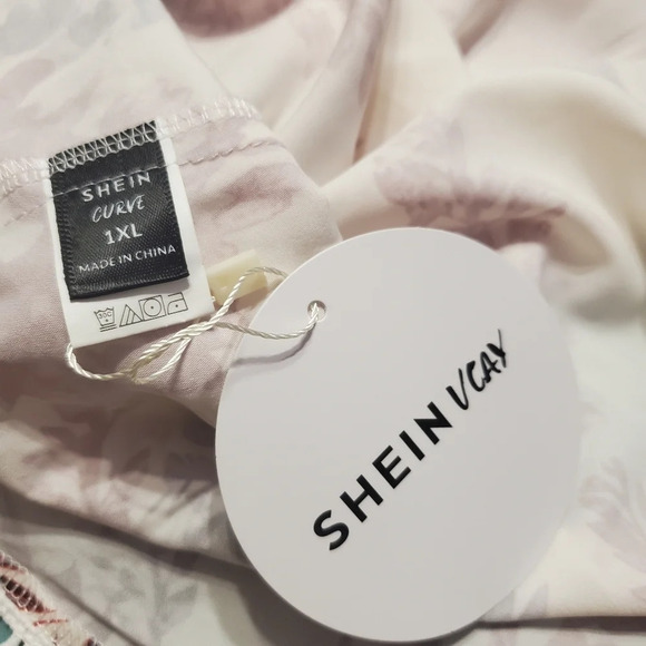 NWT Shein Curve Vacay Women’s Botanical Print Skirt 1XL - Picture 5 of 6